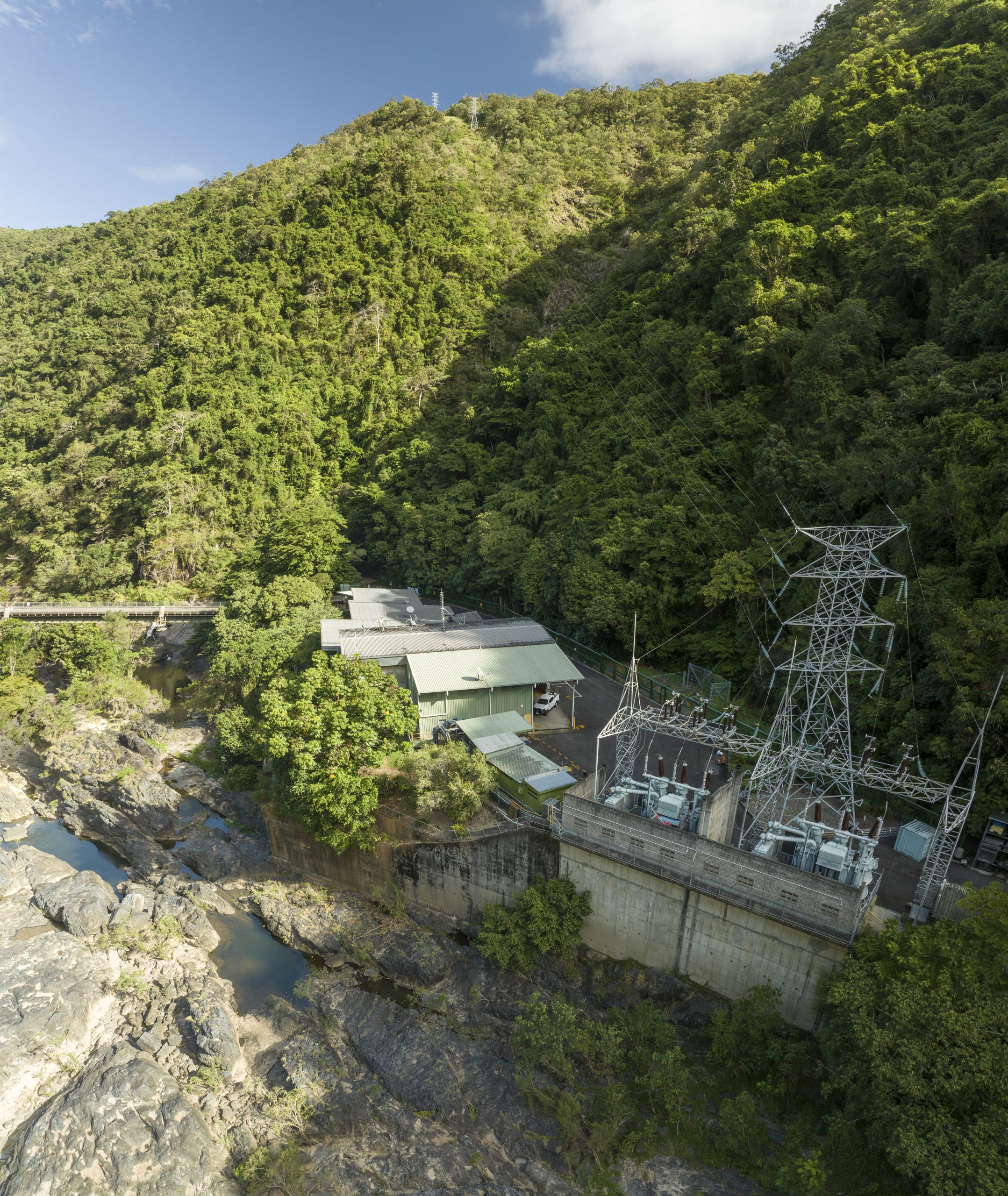 A photograph showing an aerial view of Barron Gorge Power Station